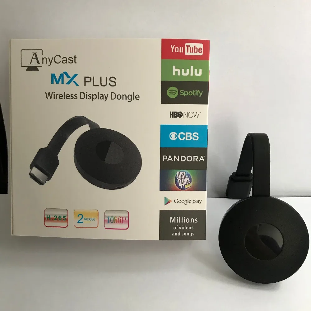 Новая упаковка Anycast MX Plus высококачественный wifi дисплей HD tv dongle tv stick Miracast Airplay DLNA tv stick