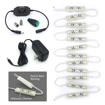 

20pcs LED Mirror Light with Knob Dimmer Set Module Decorative Lamp for Dressing Table CLH@8