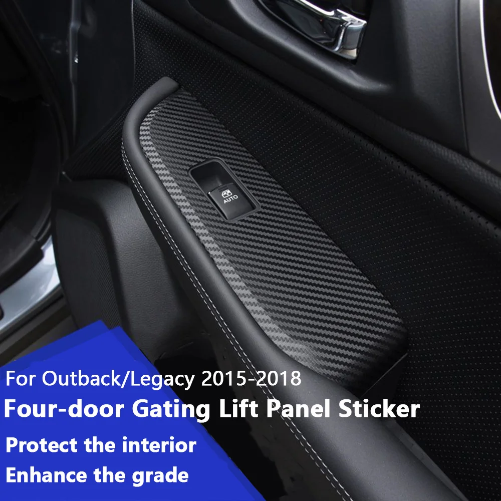 Углерода волокно дизайн клей двери автомобиля окна управление панель двери приборной панели полосы наклейки для Subaru Legacy Outback до