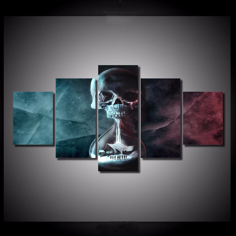 5 Pieces/set Until Dawn Scare Monster Wall Art Paintings Picture Print