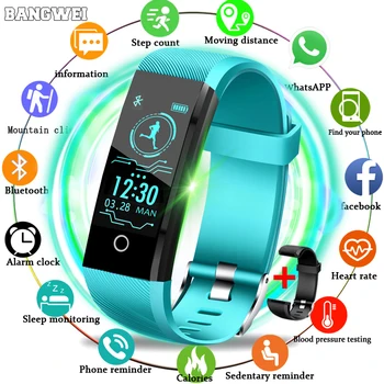 

LIGE 2019 New Smart bracelet Heart Rate Tracker Blood Pressure Oxygen Fitness tracking IP68 Waterproof Smart watch Men women