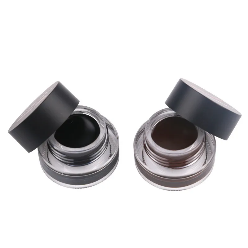 

2pcs Waterproof Double Color Eyeliner Gel Set with Eyeliner Brush and Eyebrow Brush Waterproof Long-lasting X3.23