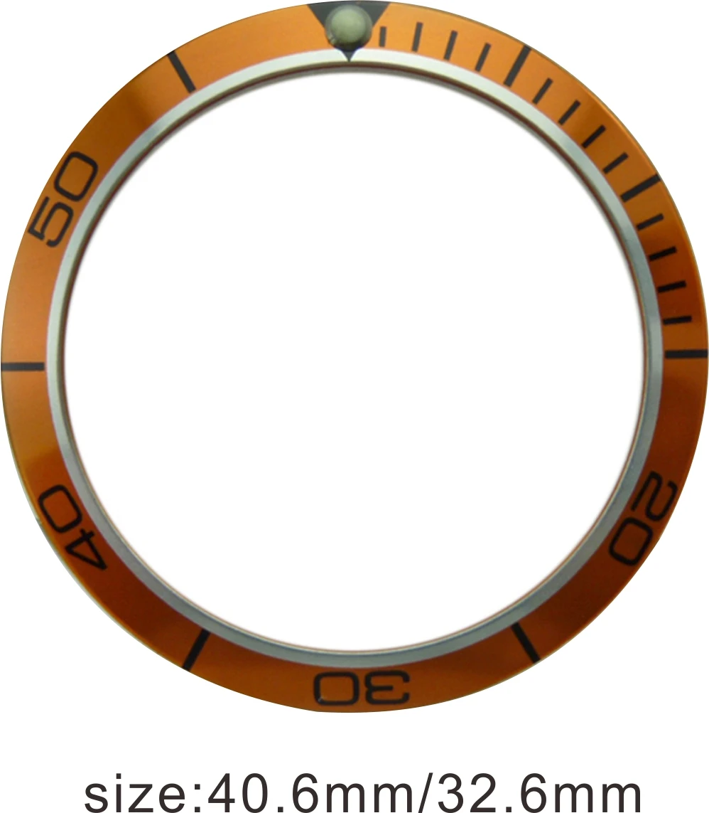 

Large size Orange Ocean watch bezel insert