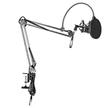 Neewer NW-35 микрофон Подвеска стрелы ножничный кронштейн Стенд встроенный XLR к XLR кабель металлический амортизатор Настольный монтажный зажим