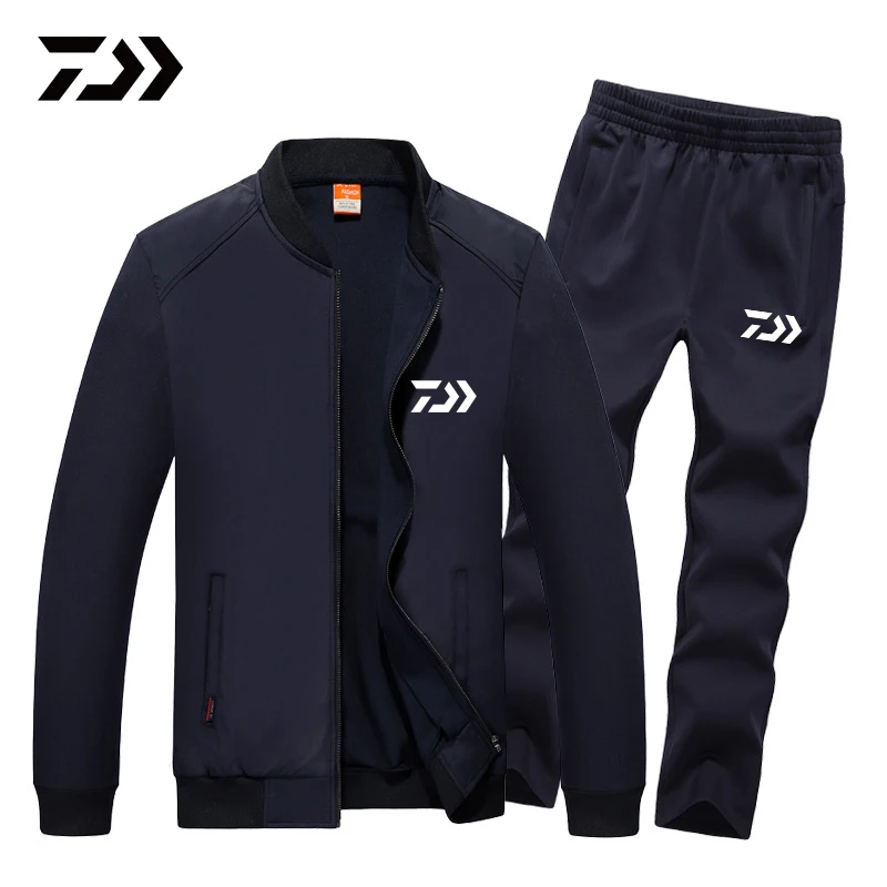 

Spring Autumn Men DAIWA Fishing Clothing Set Top Quality Breathable Soft Fishing Shirts And Pants Plus Size Fishing Suits L-8XL