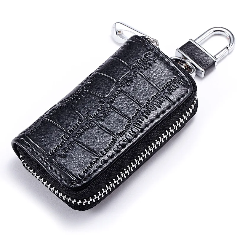 

2019 Fashion Key Holder Wallet 5 Colors Genuine Leather Women Men Solid Key Wallet Keys Organizer Car Housekeeper Key Bag DC114