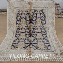 Yilong 5,6 'x8. 1' Античная hand made персидский ковер Тебриз темно-синие ручной работы турецкий ковер(1832