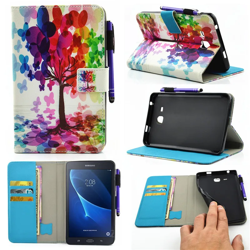 Кошка с принтом совы для samsung Galaxy Tab A A6 2016 7 0 T280 T285 SM чехол Flip Стенд Кожа PU защитный