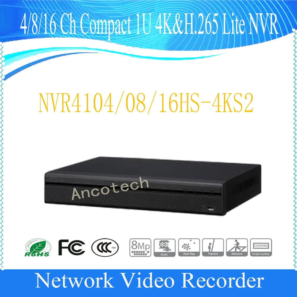 

DAHUA 4K&H.265 NVR 4/8/16 ChCompact 1U Lite NVR DHI-NVR4104HS-4KS2/DHI-NVR4108HS-4KS2/DHI-NVR4116HS-4KS2