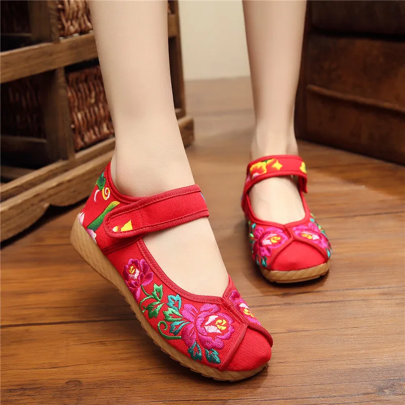 Chaussure Femme винтажная обувь с вышивкой женские лоферы Zapatos в китайском стиле дамская