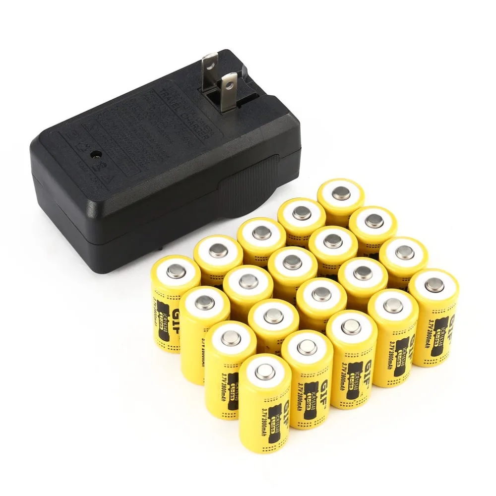 

3.7V 2800mAh 16340 Li-ion Rechargeable Flashlight Torch Battery