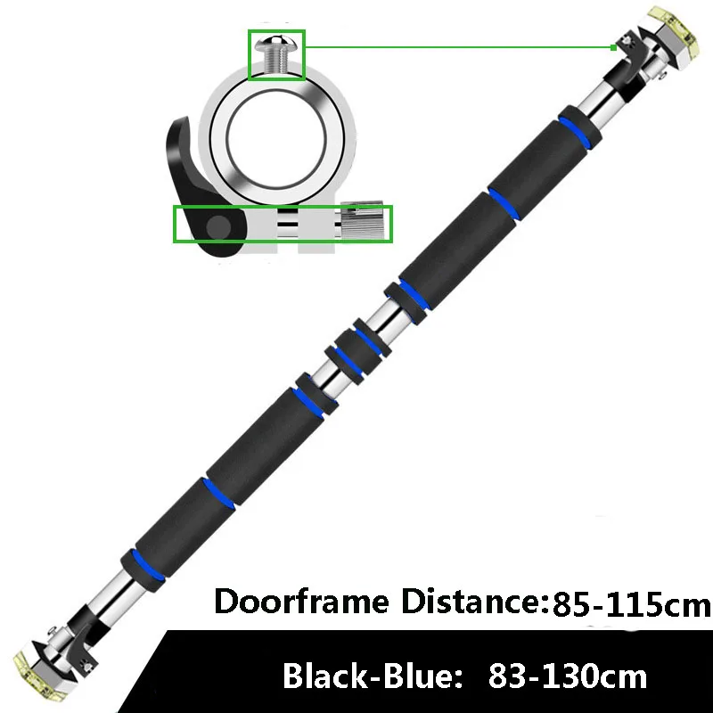 Дверной горизонтальный бар внутренний тренажер домашний тренажер рука привести вверх тренировочное устройство горизонтальный бар - Цвет: Черный