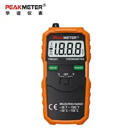 Peakmeter pm6501 Высокая точность ЖК-дисплей Беспроводной цифровой термометр К-типа Температура метр с термопарой удержания данных ключ