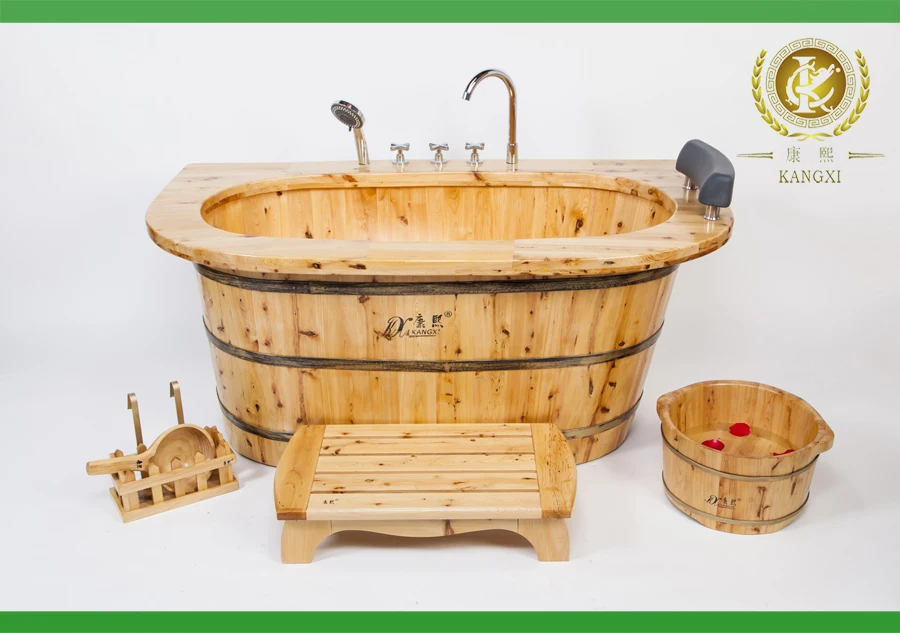wooden hot tub from China, wood soaking tub dans Baignoires et Bains À