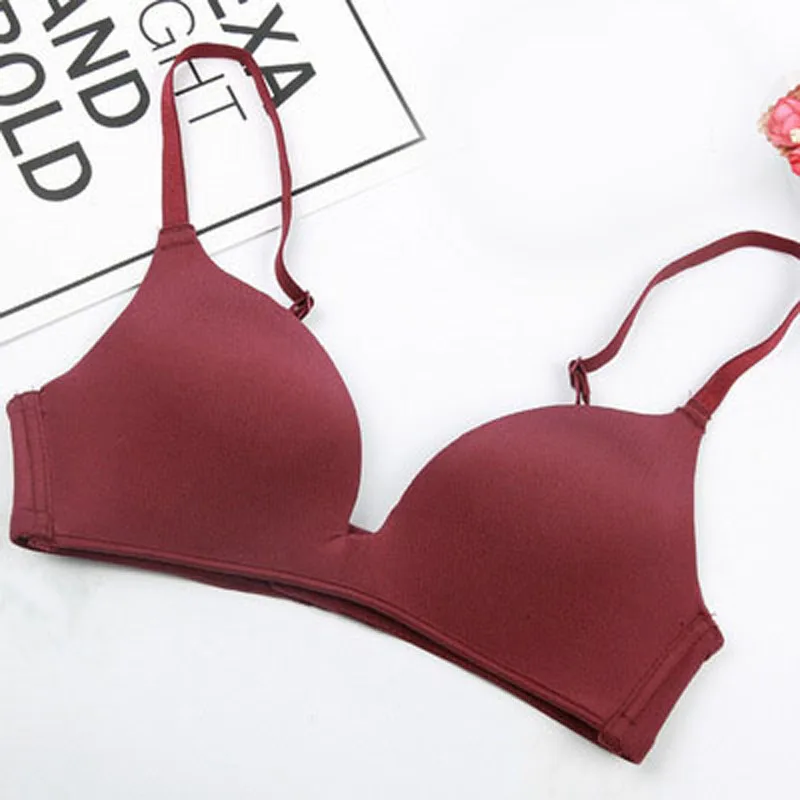 

Seamless Ladies Lingerie Smooth Plus Size Bra Wire Free Women Brassiere Ultra-Thin Underwear 3/4 Push up Cup Bralette Bras
