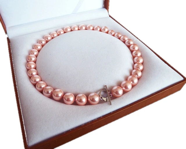 

LiiJi Unique South Sea Pink Shell Pearl Necklace 18''