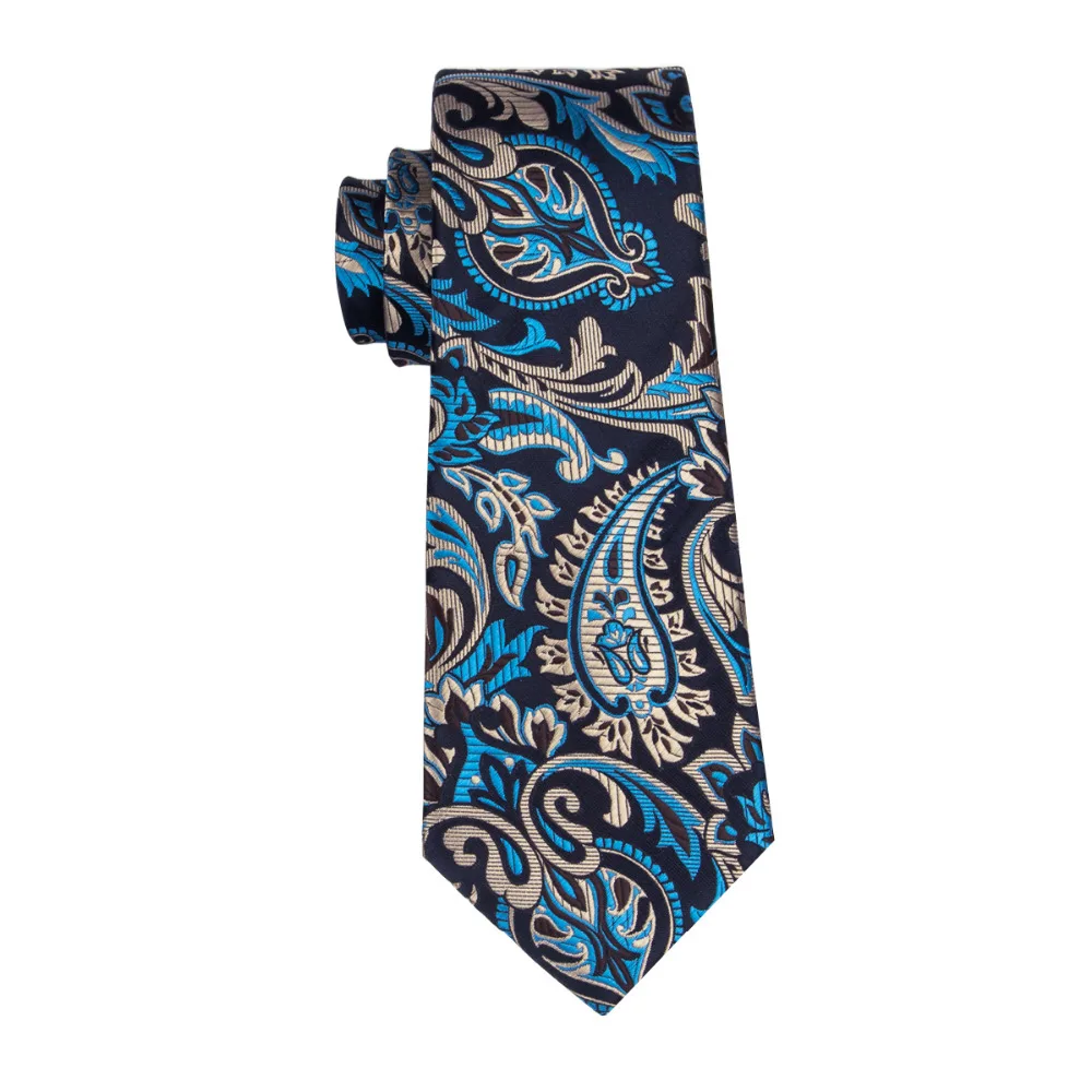 Барри. Ван мужской галстук Шелковый жаккардовый плетеный галстук носовой платок запонки Набор для бизнеса Свадебная вечеринка FA-1581