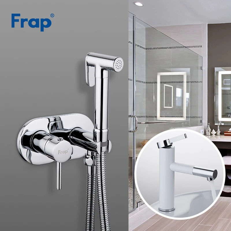 Frap Wall Mounted Brass Bidet Faucets Bidet Toilet Sprayer Hygienic Tap