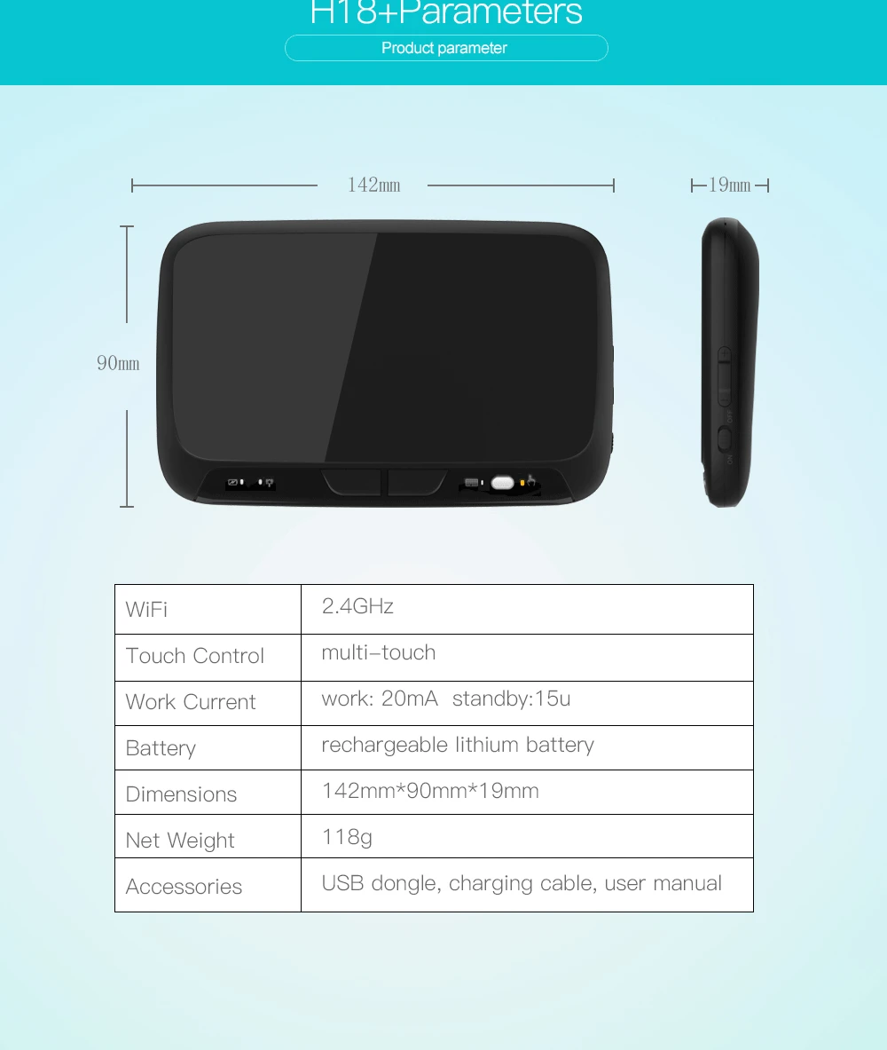 H18 мини клавиатура 2,4 ГГц беспроводной полный тачпад контроллер игровой Air mouse для Smart tv Android tv Box PC работа с X96 MINI