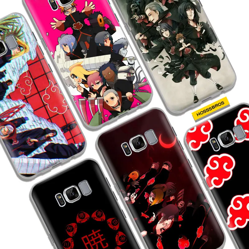 

Naruto Akatsuki Phone Case Cover Shell For Samsung Galaxy S4 S5 S6 S7 Edge S8 S9 Plus Note 8 2 3 4 5 A5 A7 J5 2016 J7 2017