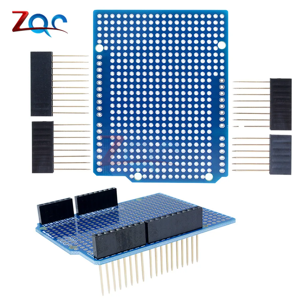 Prototype PCB Board For Arduino UNO R3 ATMEGA328P Shield Board Breadboard Protoshield DIY FR-4 2.54mm Pitch 2mm Pitch Hole One