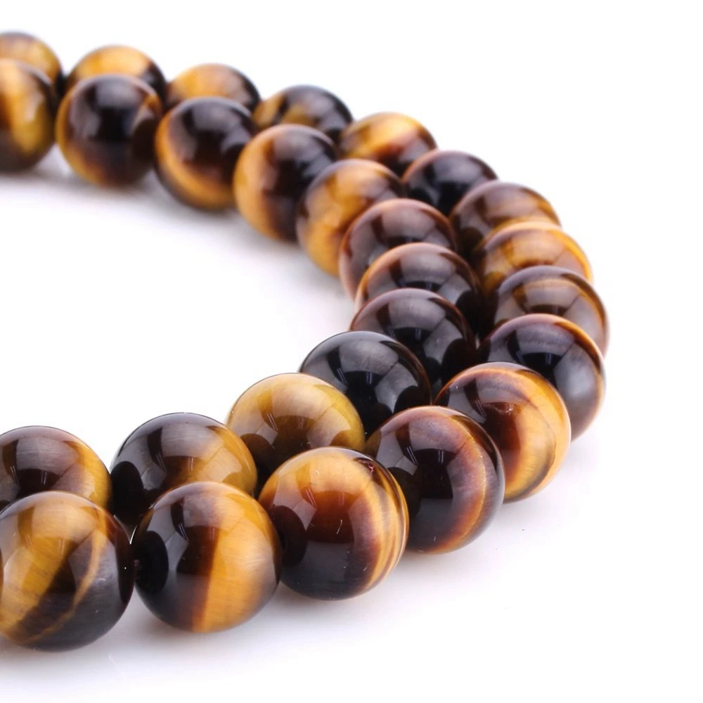 

Lii Ji Natural Stone Natural Stone Yellow Tiger's Eye 6mm-12mm Loose Beads For DIY Jewelry Making approx 39cm 39cm Wholesale