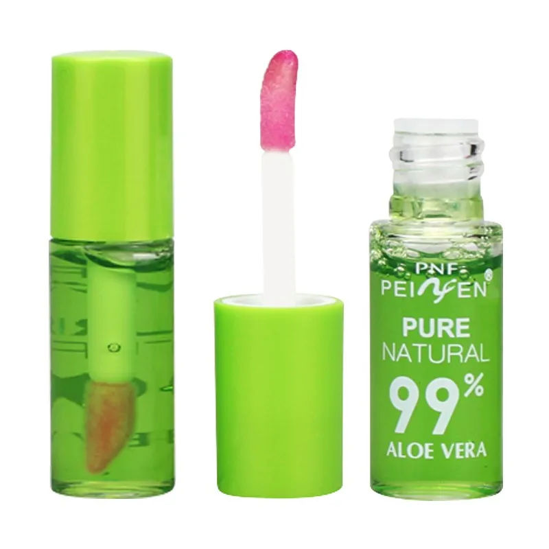

Natural Aloe Liquid Lips Make Up Waterproof Long Lasting Lip Gloss Tint Change Color Lips Transparent Makeup 2017