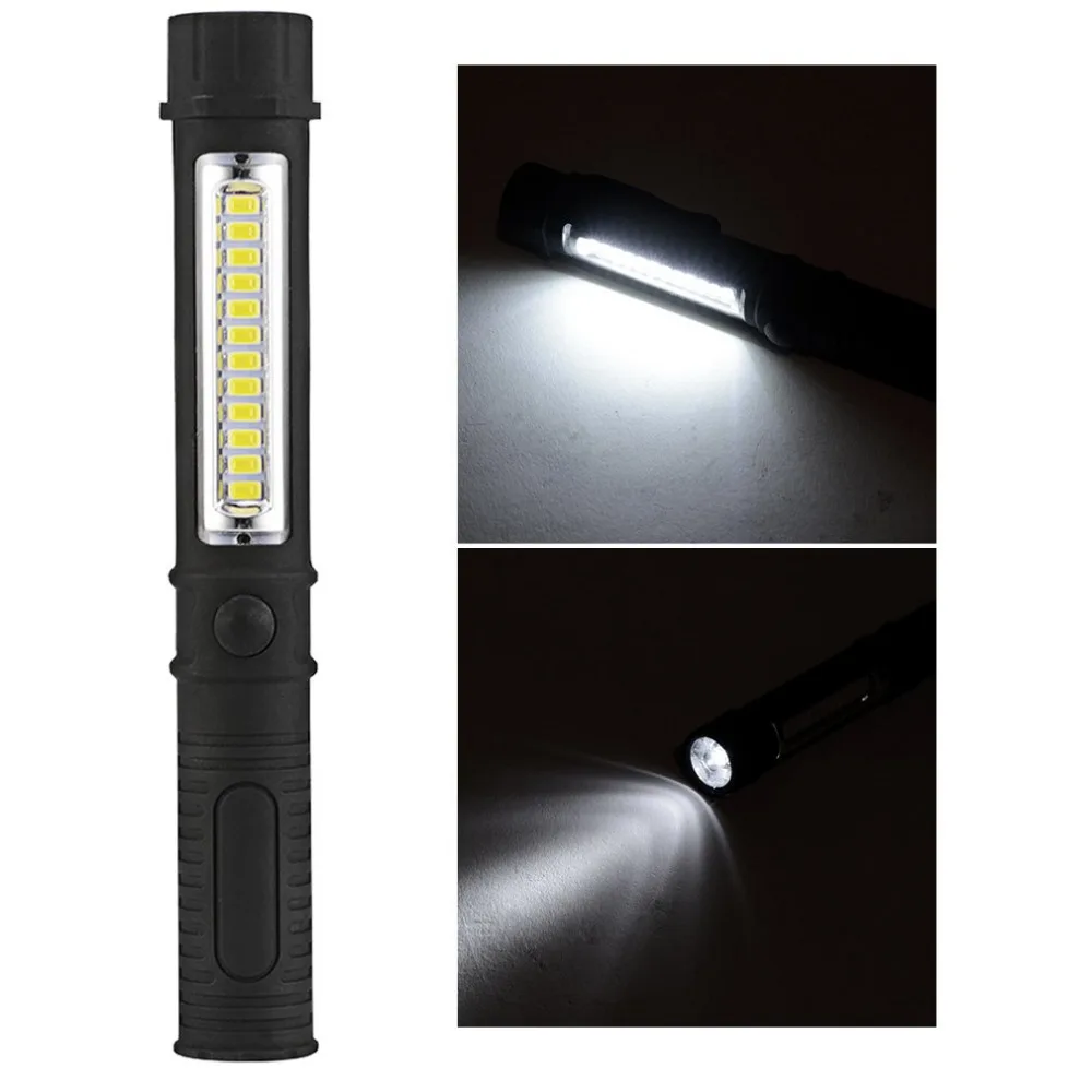 12 светодиодный водонепроницаемый портативный мини ручка образный ПВХ фонарь с блоком светодиодов свет инспекция рабочий свет Магнитный