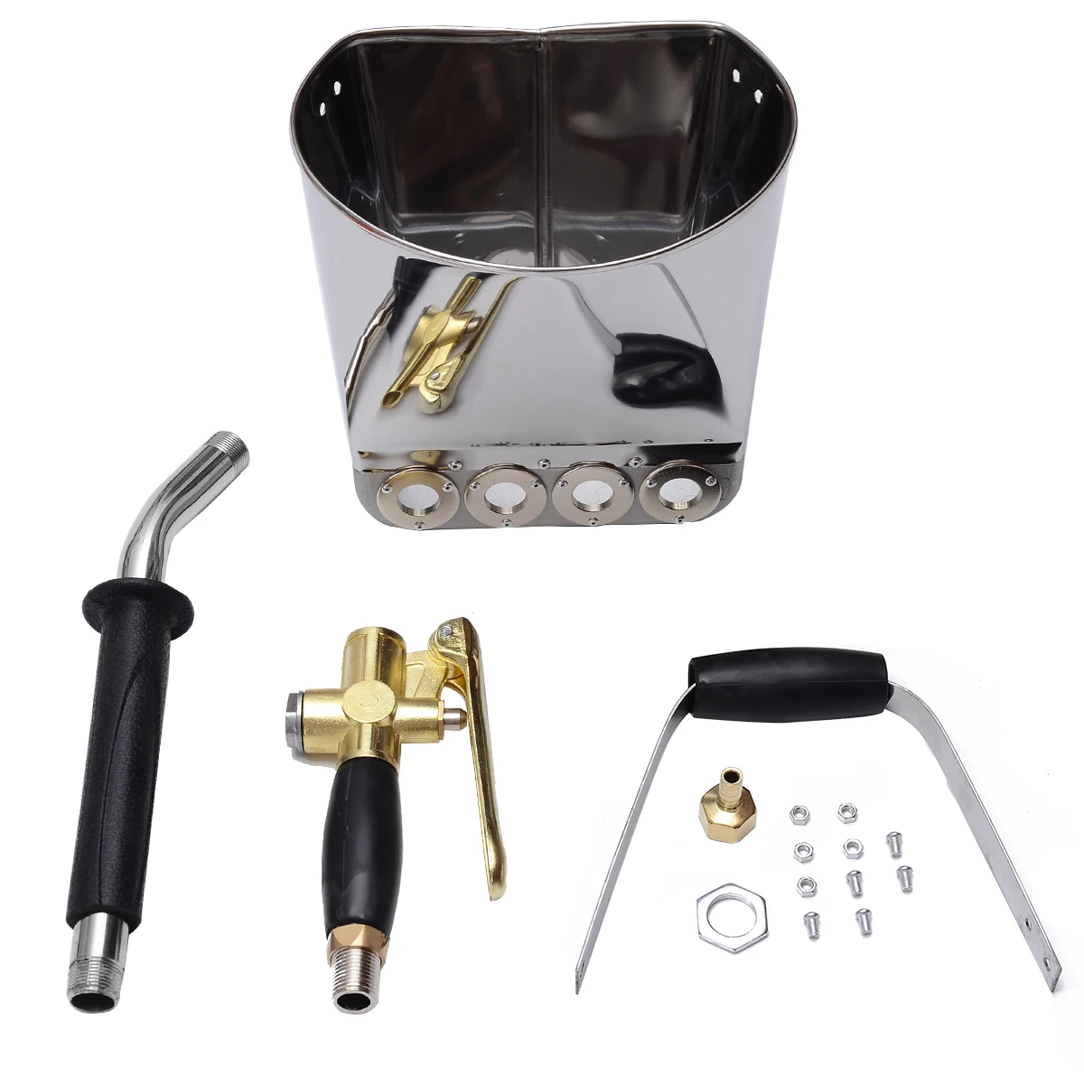 6 Bar Mortar Sprayer Wall Mortar Gun Stucco Shovel with Hopper Ladle Spray Gun Cement Air Stucco Sprayer