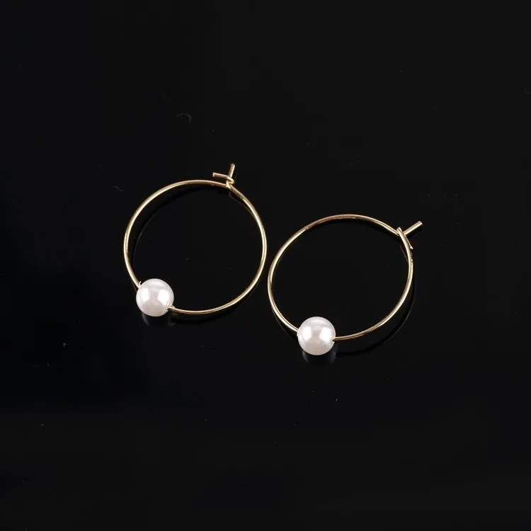 Минималистичные cos hm круглые жемчужные серьги-кольца из прозрачного стекла, серьги из бисера, женские серьги в старинном стиле