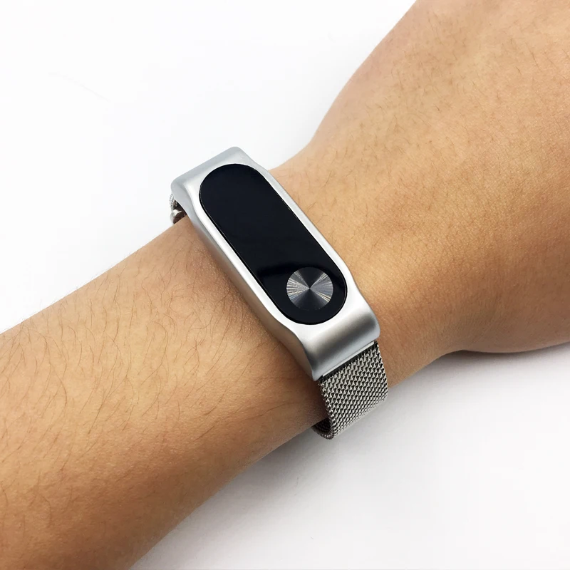 Оригинальный металлический ремешок mijobs для Xiaomi Mi Band 2 Безвинтовой браслет из