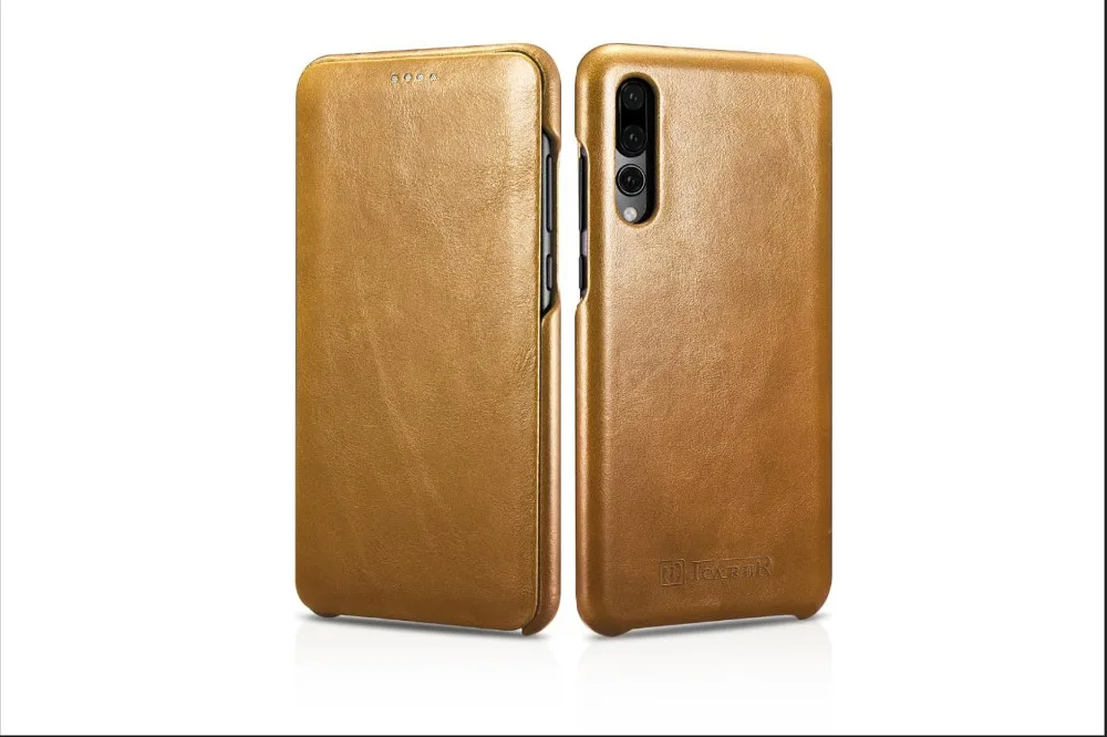 Icarer для huawei P20 Pro чехол из натуральной кожи телефонные чехлы для huawei P20 Pro изогнутый край Винтаж Магнитная застежка Folio Cover
