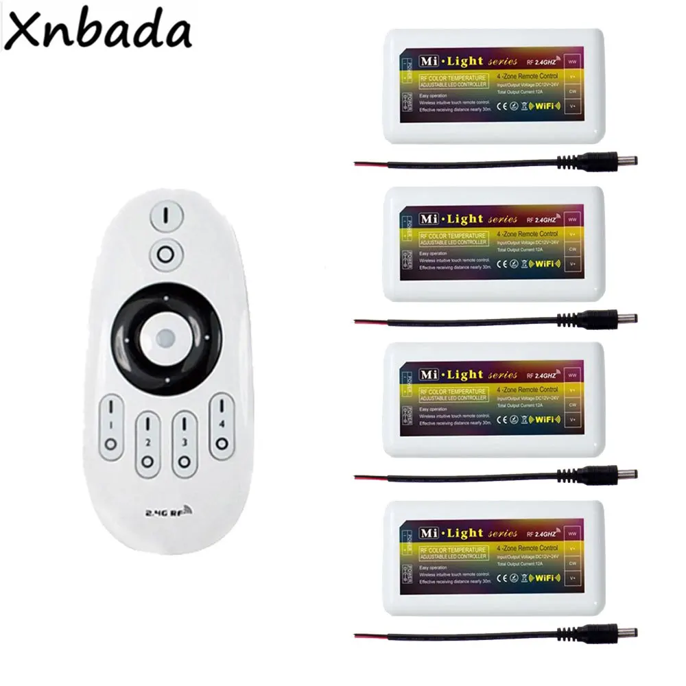 Milight FUT035 светодиодный диммер контроллер DC12 24V MiBoxer 2 4G Беспроводной RF 4 Зона CT пульт