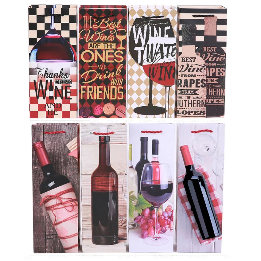 Wine Beverage Gift Bag Bundle With Tissue Paper 10 Pieces NEW