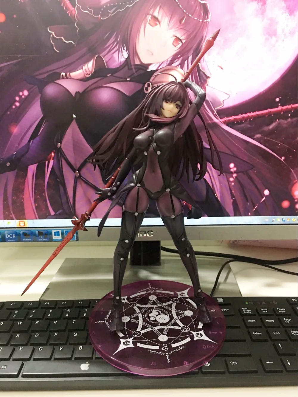 Fate/Stay Night фигурки Fate Grand Order Lancer Scathach фигурка игрушка 270 мм Аквамарин Fate аниме модель Fate/Grand Order