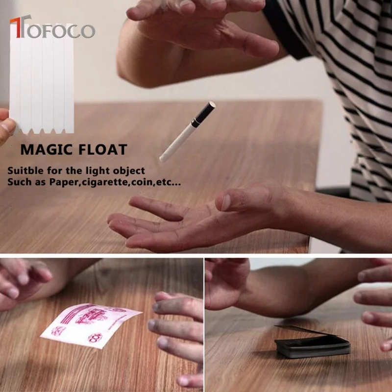 

TOFOCO New 1Pcs Elastic Stretch Invisible Hidden Coil Thread Loops Haunted Magic Trick Float Joke Prank Trick Fun Toy Novelty
