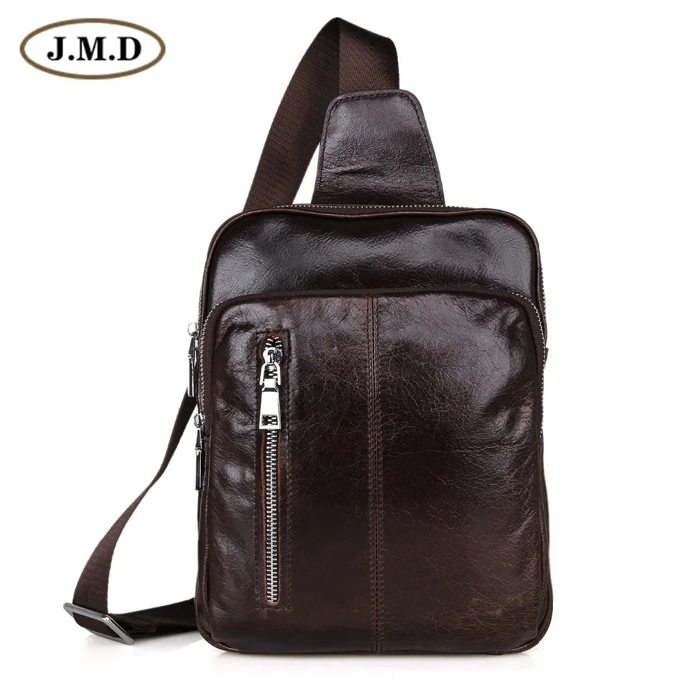 J.M.D Genuine Leather Men&#39;s Chest Bags Popular Small Sling Bag For Man Daily Messenger Bag 7215C ...