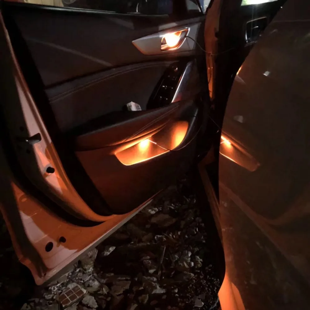 JURUS 4Pcs Universal Door LED Inner Bowl Light Armrest Interior Lighting Handrail Handle Lights Decorative Lamp Bulb Car Styling JURUS 4Pcs Universal Door LED Inner Bowl Light Armrest Interior Lighting Handrail Handle Lights Decorative Lamp Bulb Car Styling