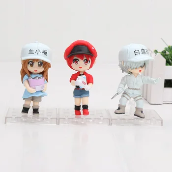 

Hataraku Saibou 3pcs/set Action Figures 1/10 scale painted figure Red Blood Cell White Blood Cell PVC figure Toys