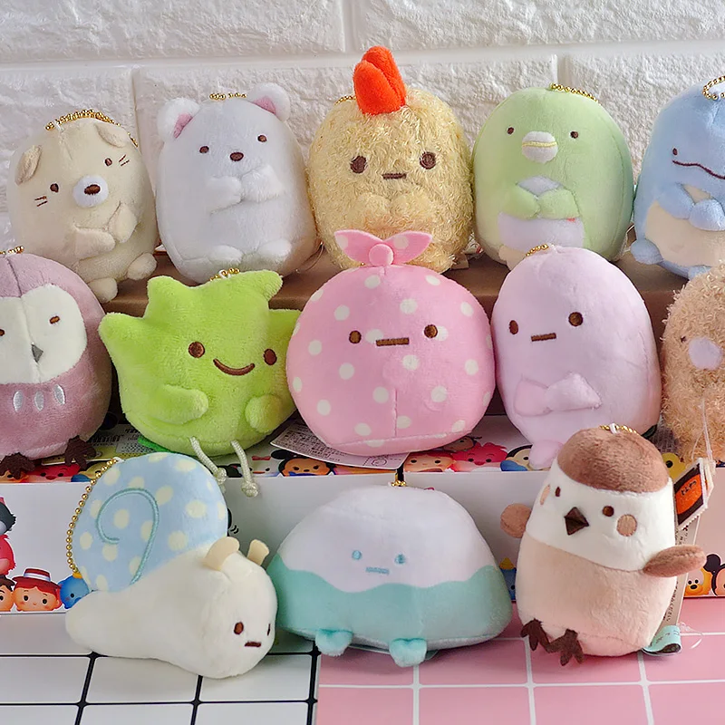 

IVYYE 1PCS Sumikko gurashi Series Cartoon Plush Dolls Key Chain Fluffy Doll Keyring Toys Key Holder Pendant Unisex Gifts NEW