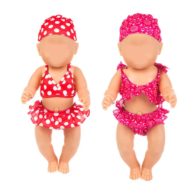

summer set New Born Doll Accessories 18 inches 43cm boy or girl swimsuit doll clothes For Chirdern Birthday Gift