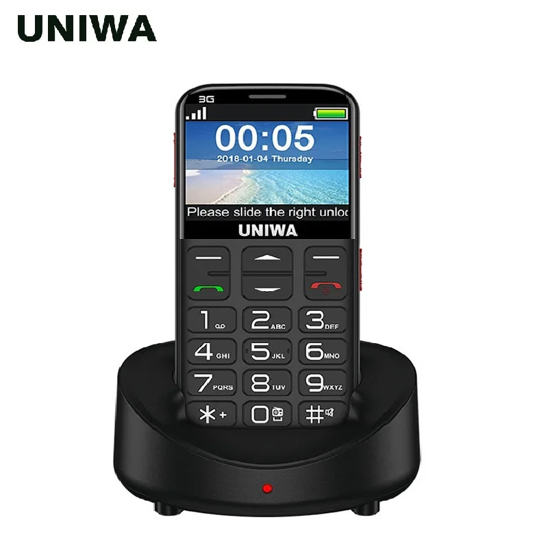 UNIWA V808G Old Man Mobile Phone Big SOS Button Battery 2.31 UNIWA V808G Old Man Mobile Phone Big SOS Button Battery 2.31