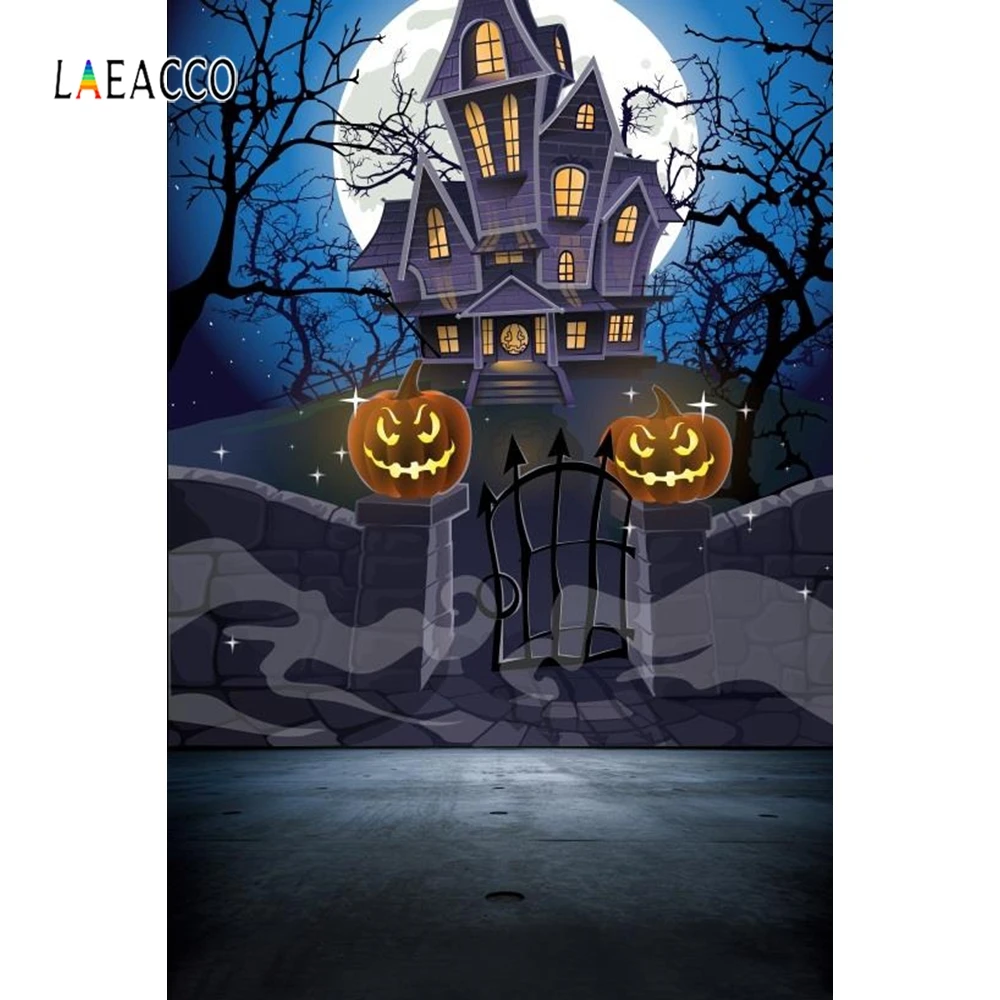 

Laeacco Happy Halloween Party Portrait Photography Backgrounds Family Personalized Photographic Backdrops For Photo Studio