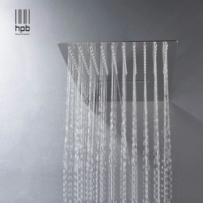 HPB 250x550cm 4 functions wall mounted waterfall rain shower set with handshower cold and hot water mixer with body Jet HP8012A HPB 250x550cm 4 functions wall mounted waterfall rain shower set with handshower cold and hot water mixer with body Jet HP8012A