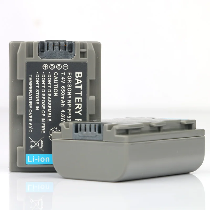 LANFULANG 2 Pack NP FP50 NP FP50 Lithium Ion Replacement Battery for