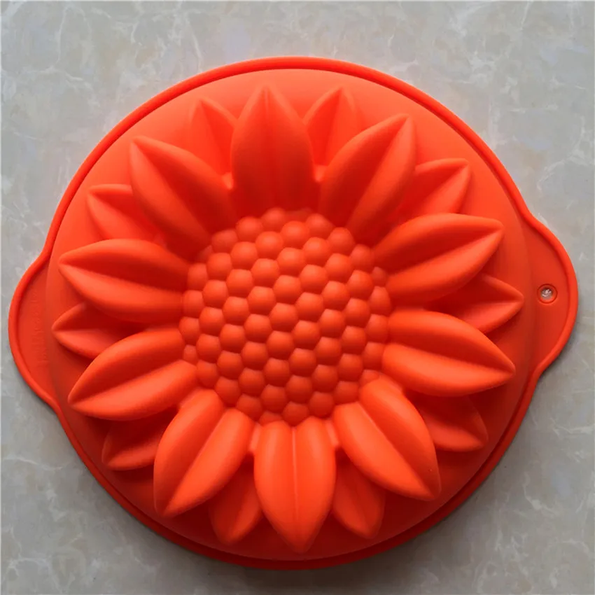 Sunflower Shape Silicone Cake Pan Helianthus Flower Baking Tray Pastry