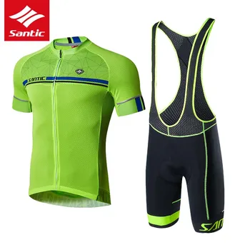 

SANTIC Cycling Jersey Sets 2019 Pro Team Cycling Clothing Men Ropa Ciclismo Bicycle Clothes Short Sleeve Mountain Road Bike Kits