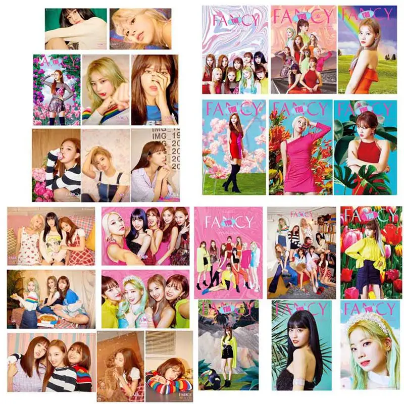 

27Pcs/Set TWICE Fancy You Album Photocard PVC Crystal Card Stickers For Bus Student Card