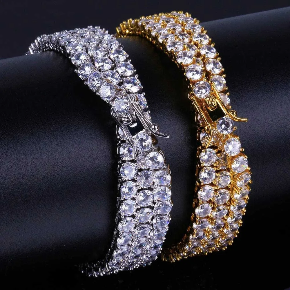 

Cuban Top Quality Tennis Chain Necklace Men's Zircon Golden Trendy Copper Metal Jewelry Hip Hop Fashion Hot Selling 2018