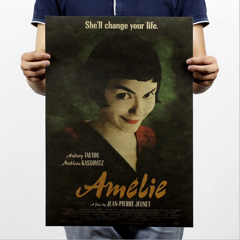 

Free shipping,Amelie/Nostalgia film classic movie/kraft paper/bar poster/Retro Poster/decorative painting 51x35.5cm